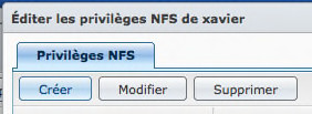 Synology - Panneau de configuration - Créer privilège NFS