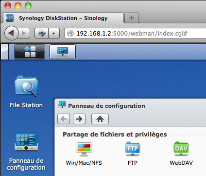 Synology - Panneau de configuration