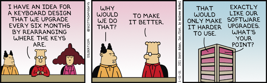 Dilbert Keyboard Upgrades